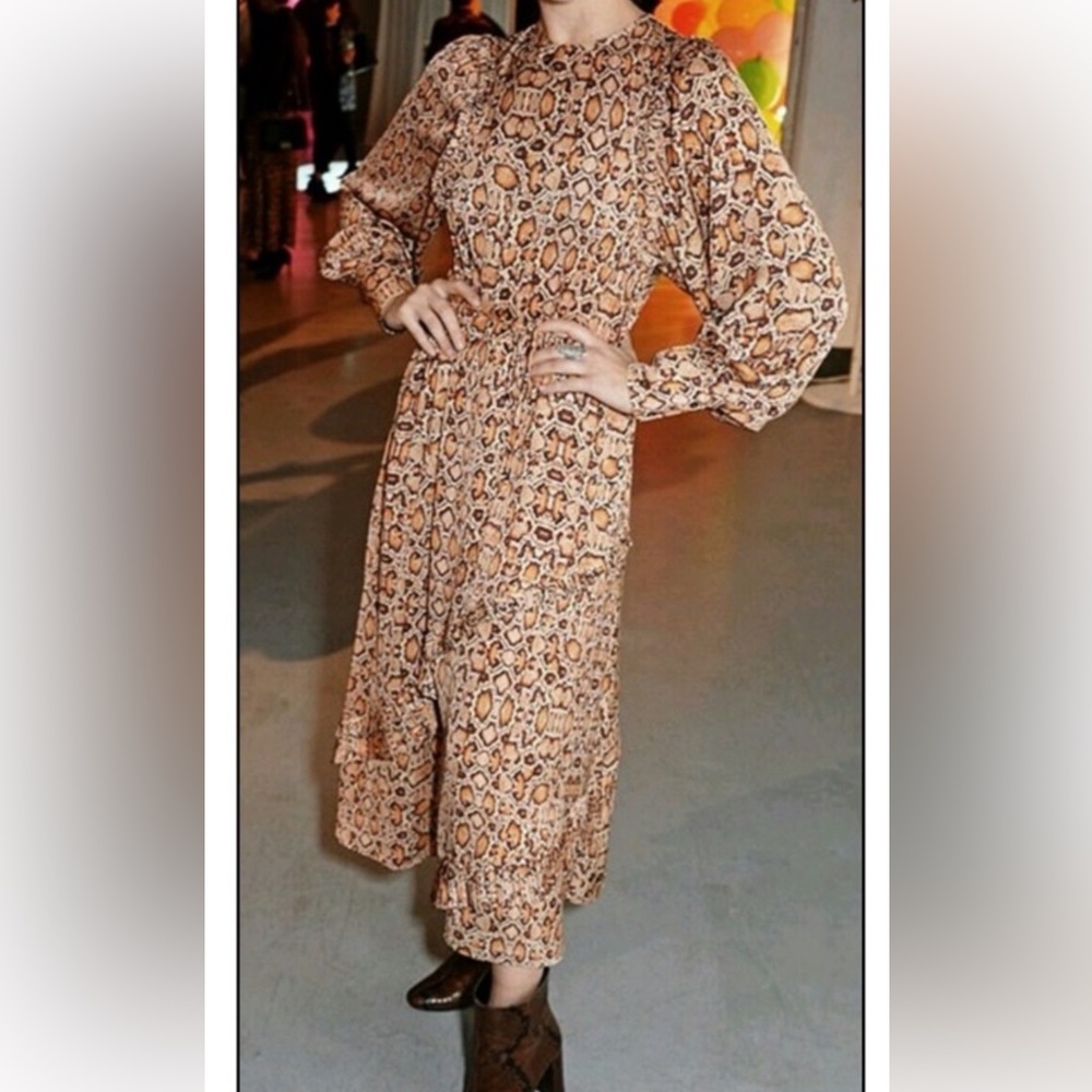 Mango Snake Print Maxi Dress